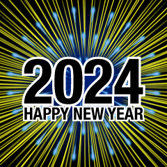 Happy New Year 2024 虎柄爆発
