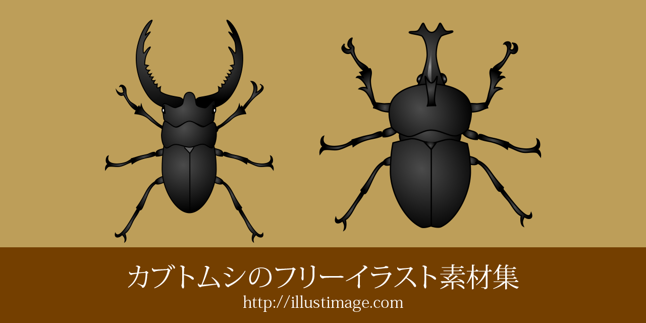 カブトムシのフリーイラスト素材集