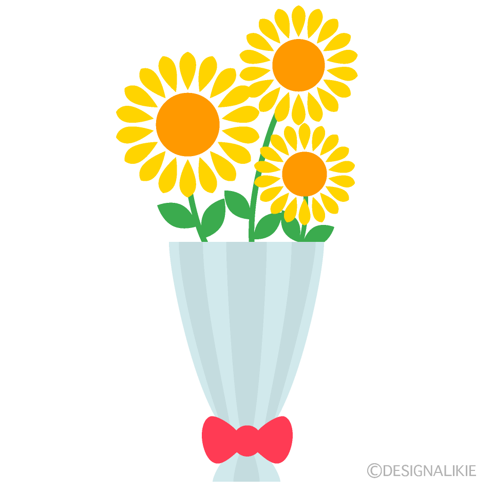 可愛いひまわりの花束