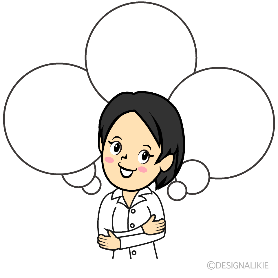 良いことを想像する女性