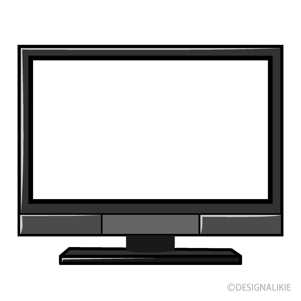 シンプルな液晶テレビ（画面透明）