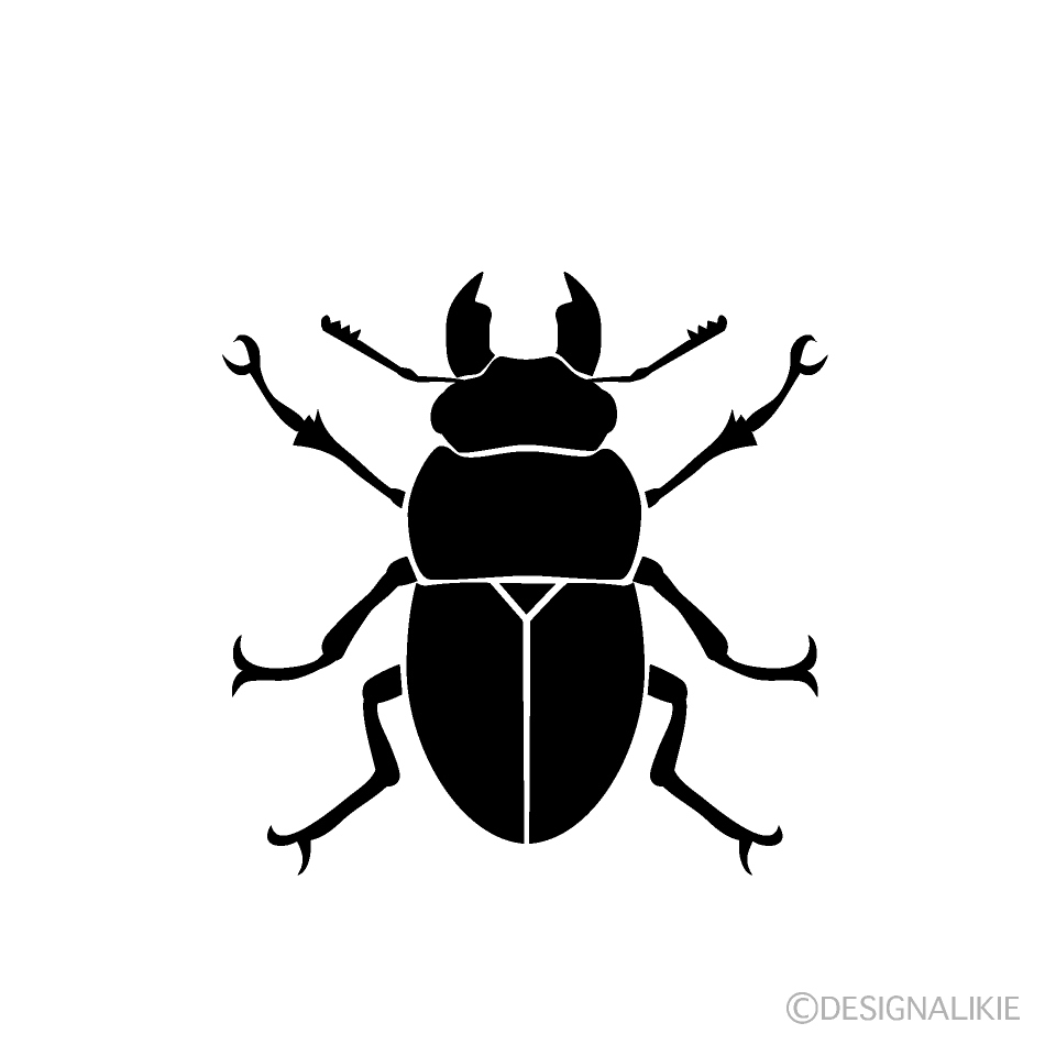 クワガタのメス影絵