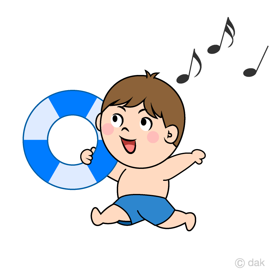 水遊びする男の子