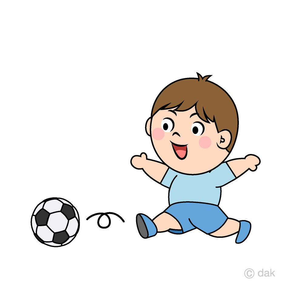サッカーする男の子