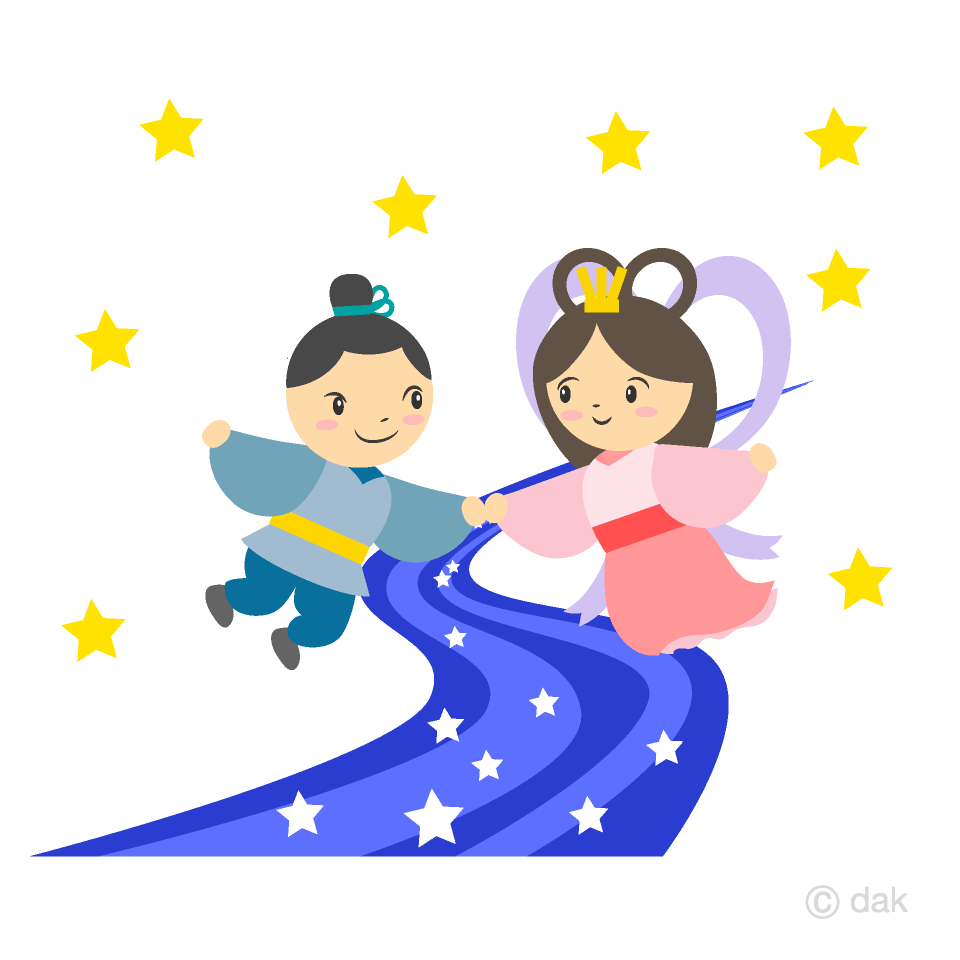 天の川で出会う織姫彦星