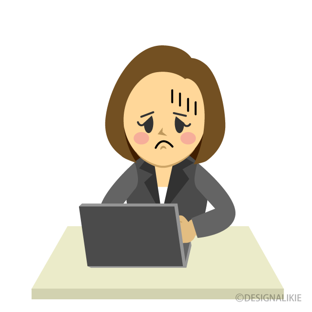 仕事に悩むOL