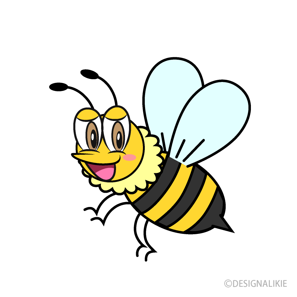 笑顔のミツバチキャラ