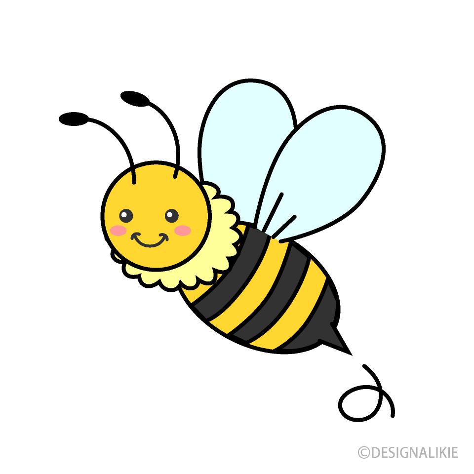 飛ぶ可愛いミツバチ