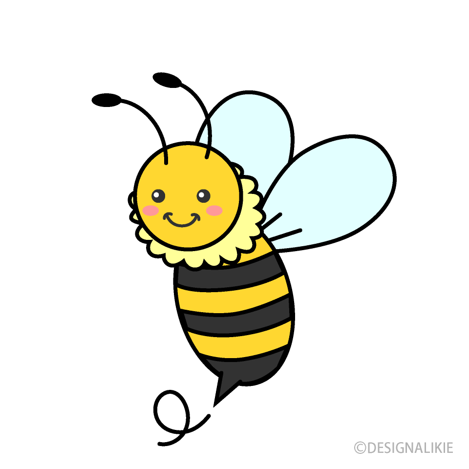元気な可愛いミツバチ