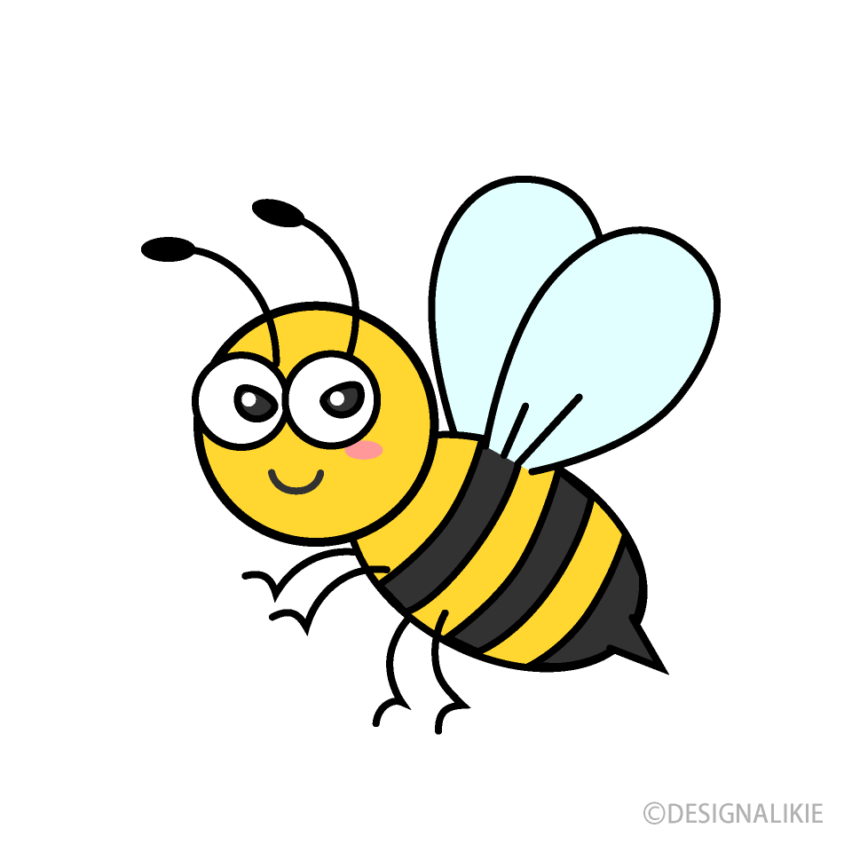 にやりとするミツバチ