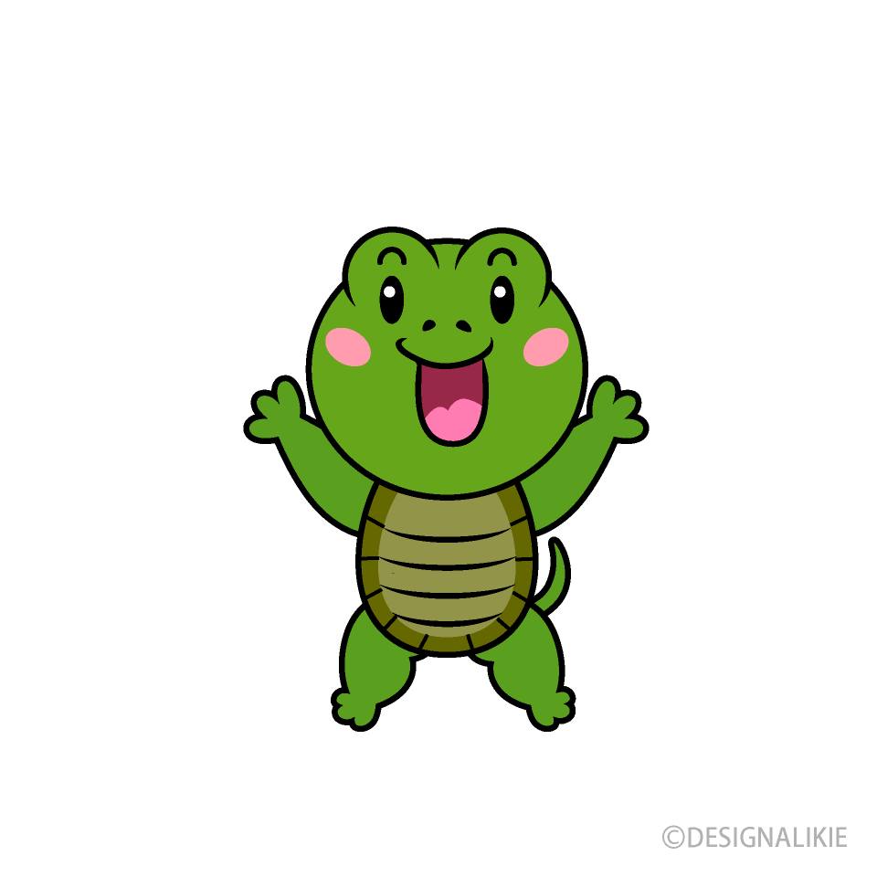 驚くカメキャラ