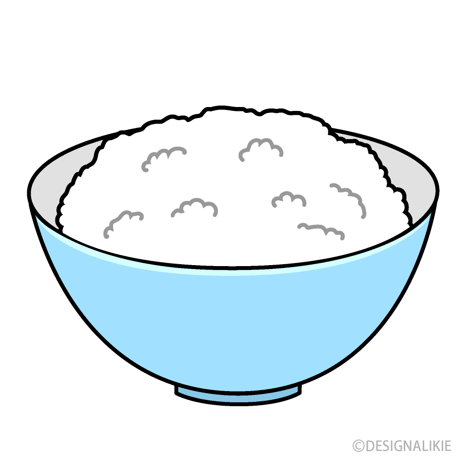 水色茶碗のごはん