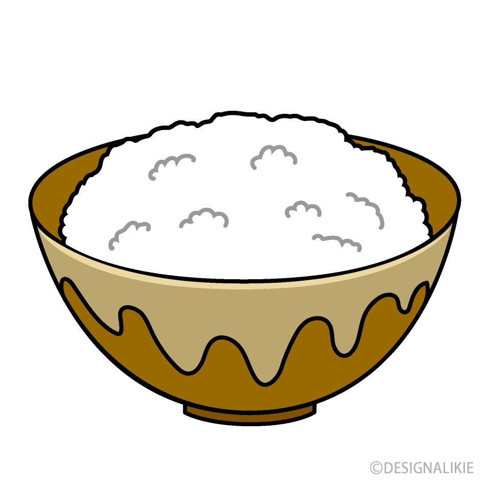 和柄茶碗のご飯