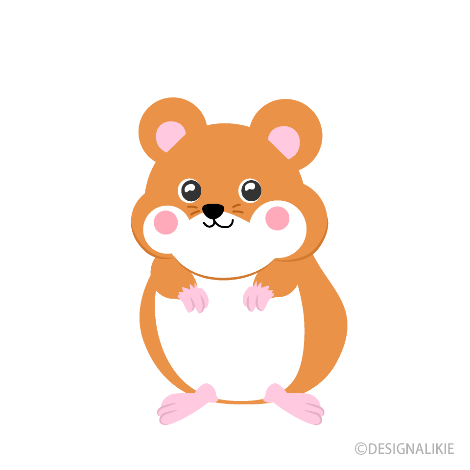 口いっぱいのハムスターキャラ