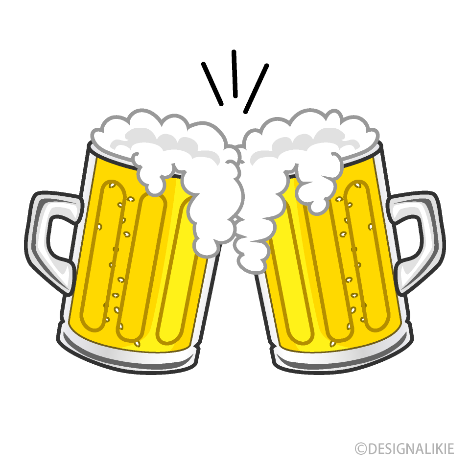 乾杯のビールジョッキ