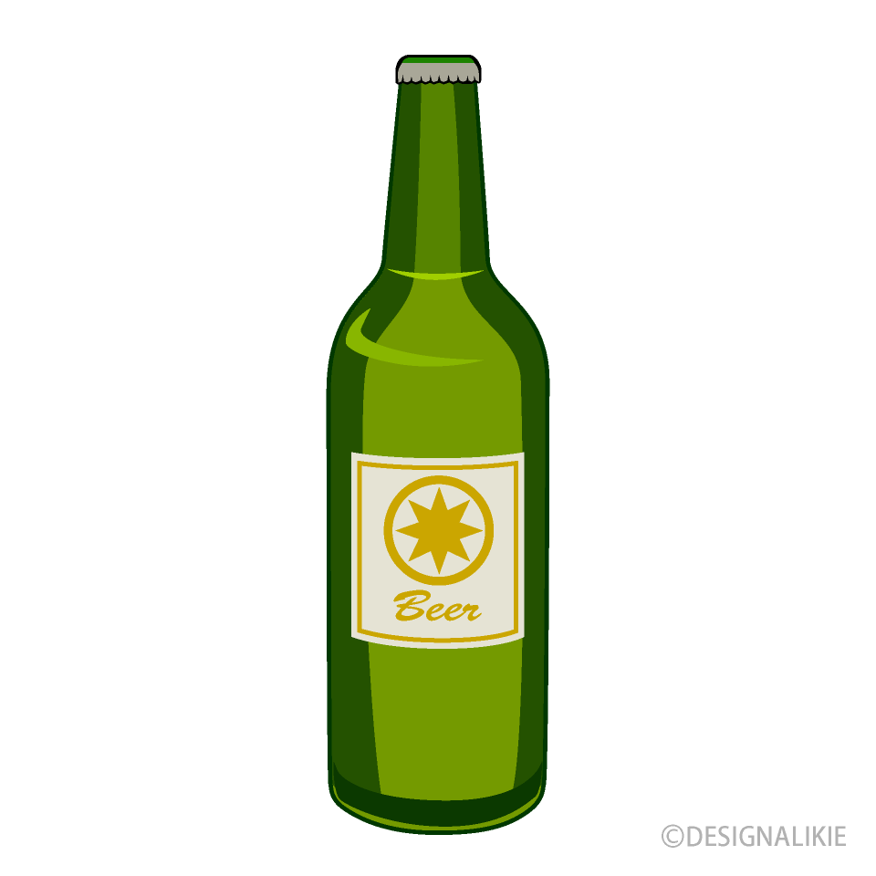 緑色の瓶ビール