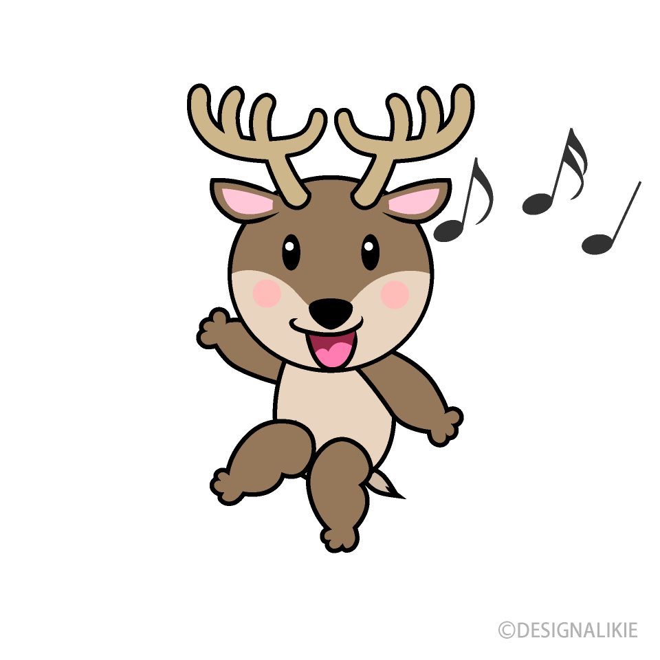 ダンスするトナカイキャラ