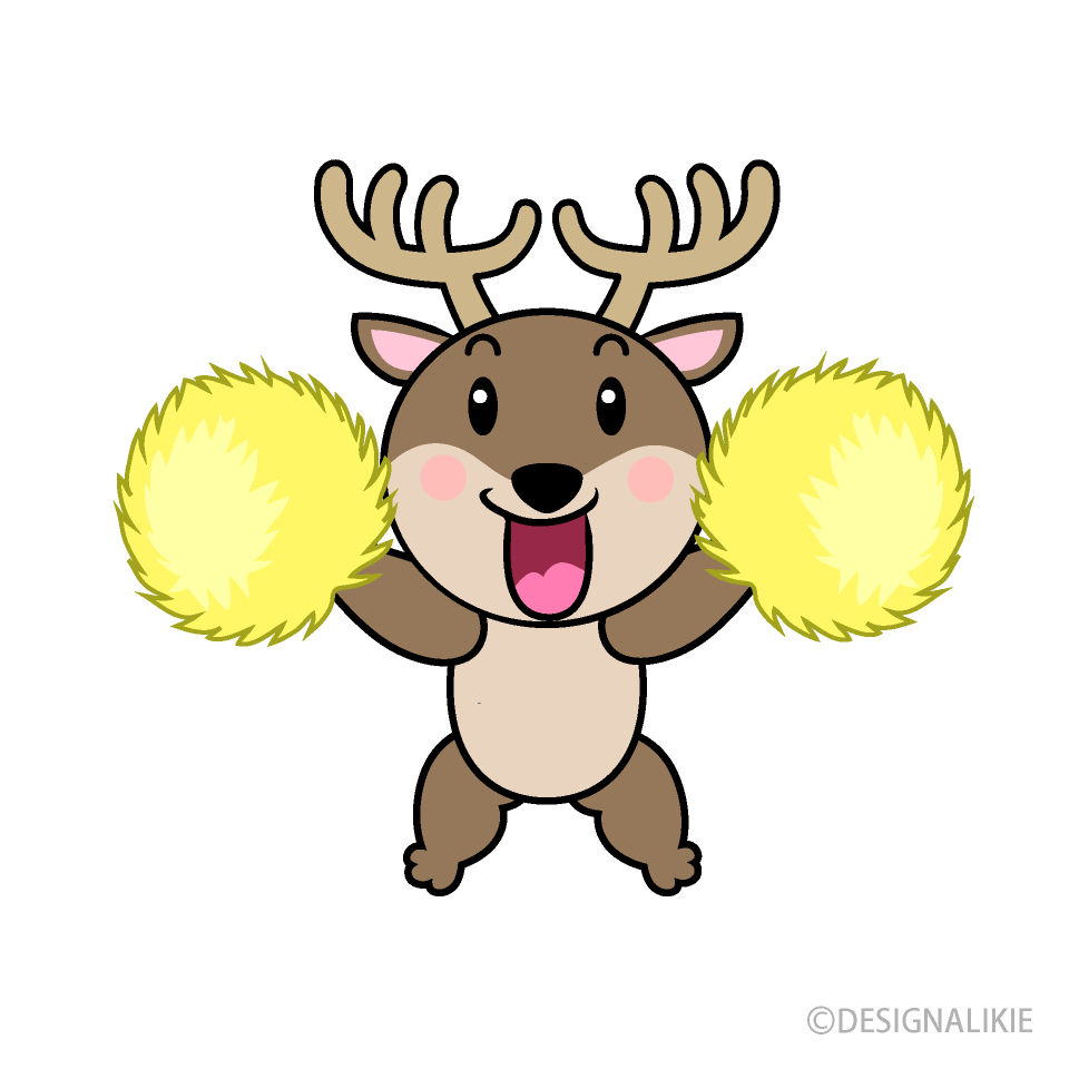 応援するトナカイキャラ
