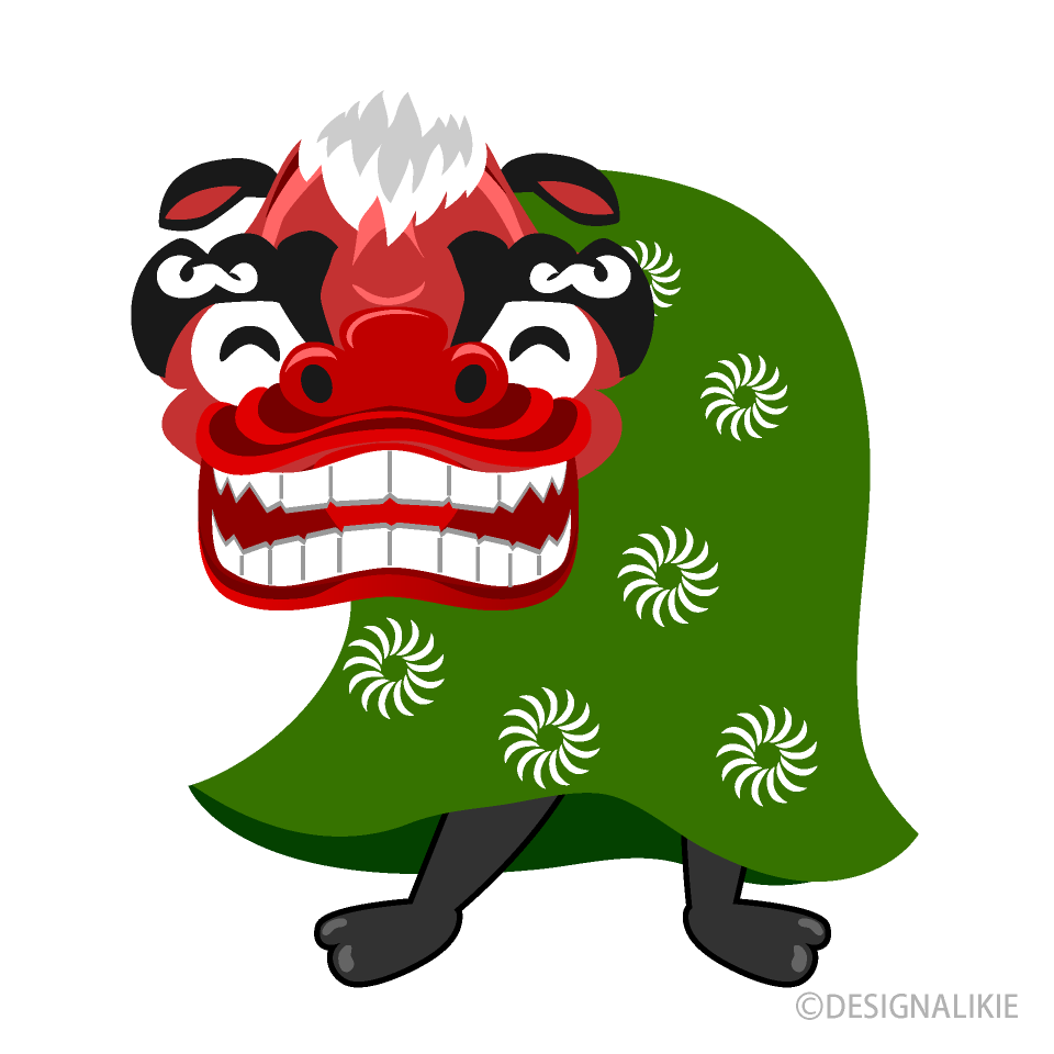 笑顔の獅子舞キャラ