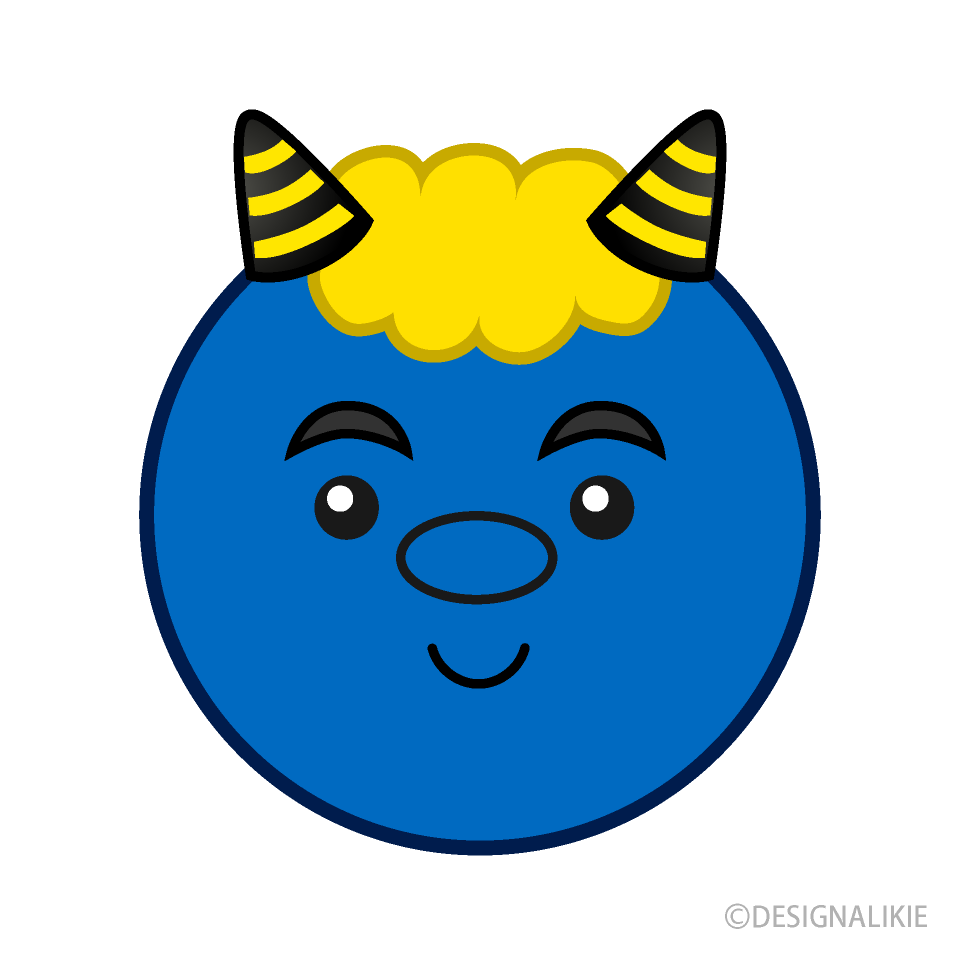 かわいい青鬼の顔