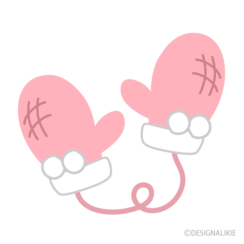 かわいいピンクの手袋