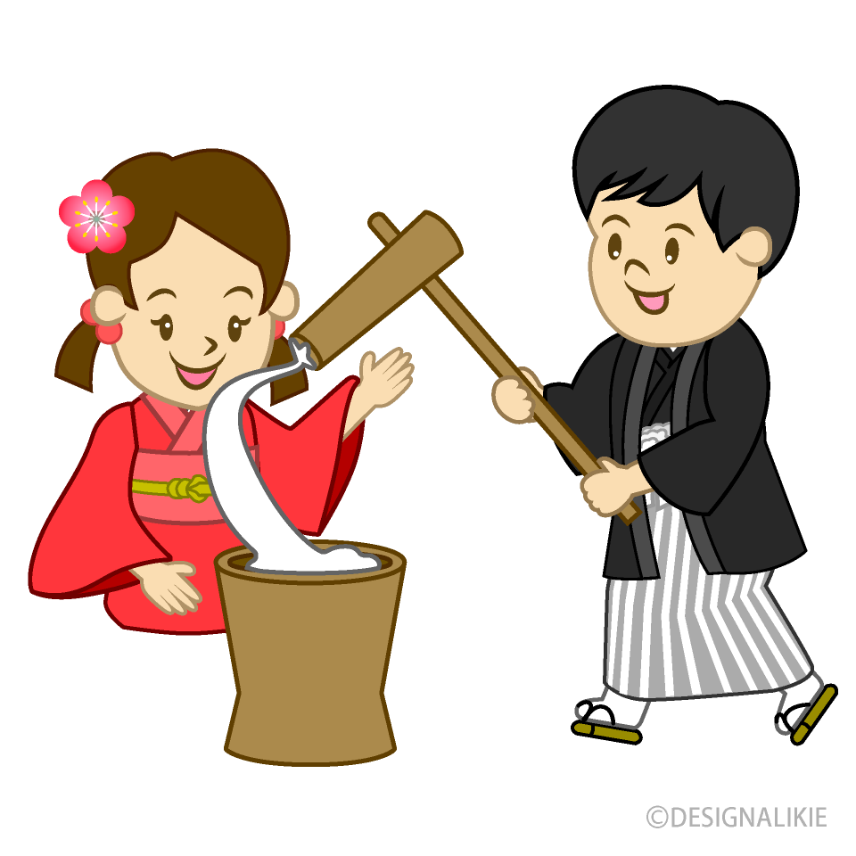 正月の餅つき