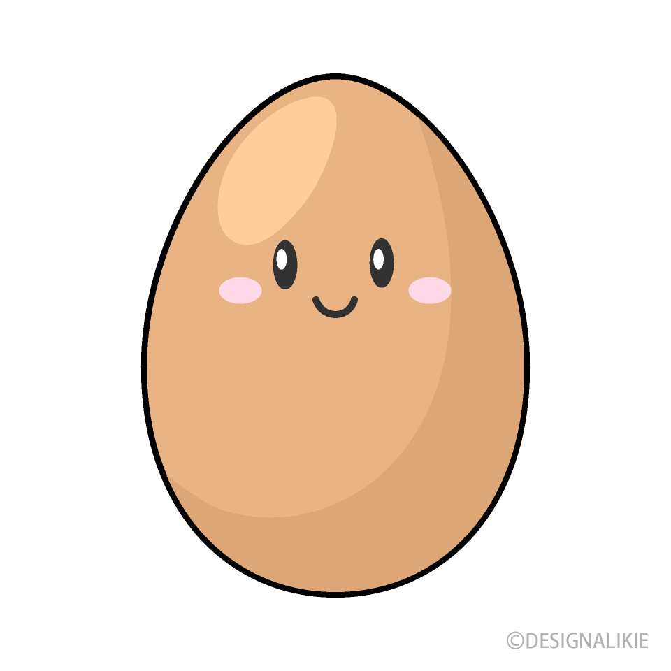 かわいい茶色卵キャラ