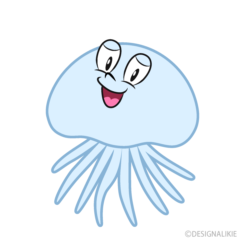 笑顔のクラゲキャラ
