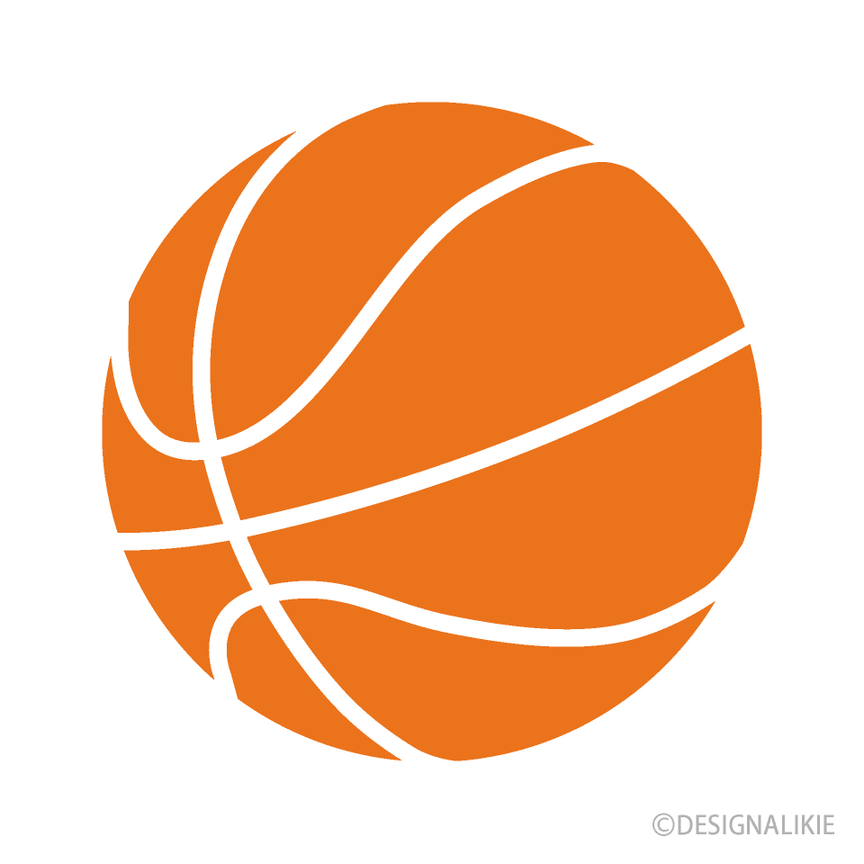 オレンジ色のバスケットボールシルエット