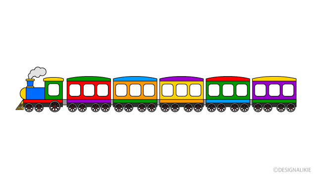 可愛いカラフル汽車