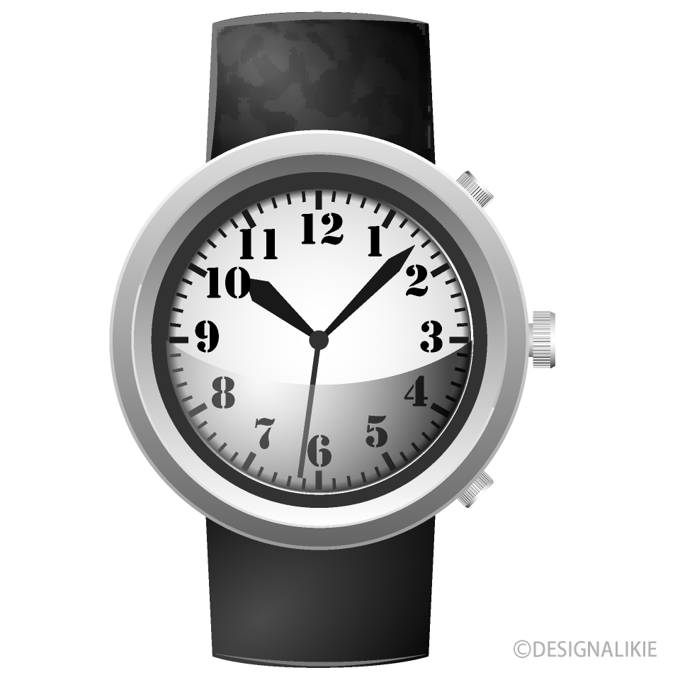 黒ベルトの腕時計