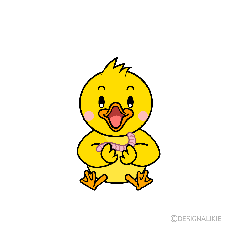 食べるアヒルの子キャラ