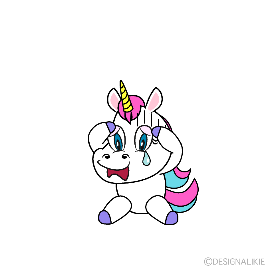 泣くユニコーンキャラ