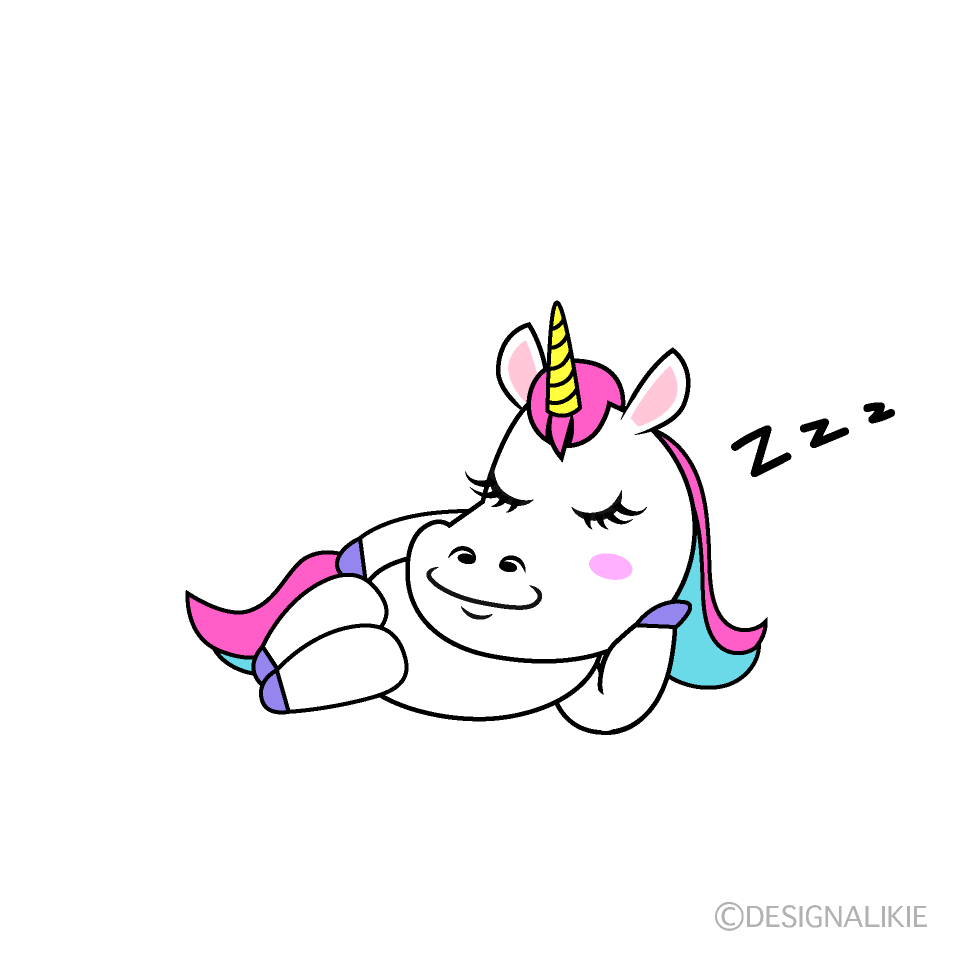 寝るユニコーンキャラ
