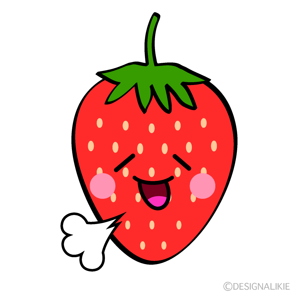 リラックスするいちごキャラ