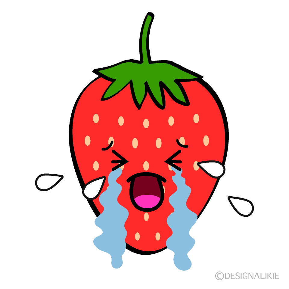 泣くいちごキャラ