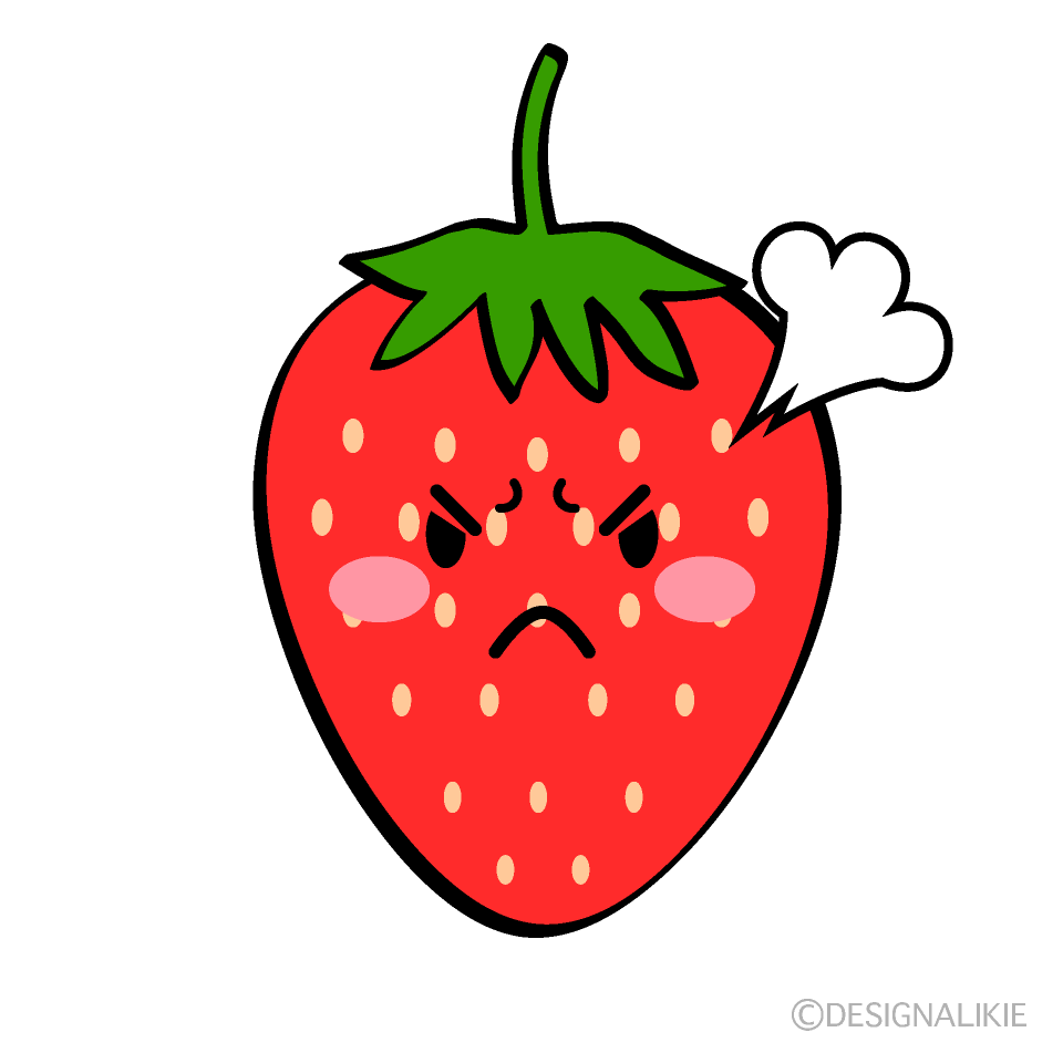 怒るいちごキャラ