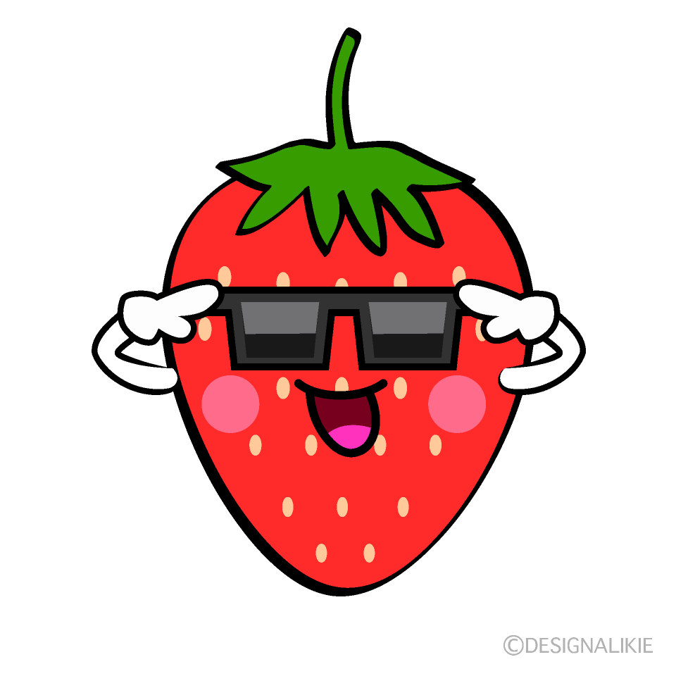 サングラスのいちごキャラ