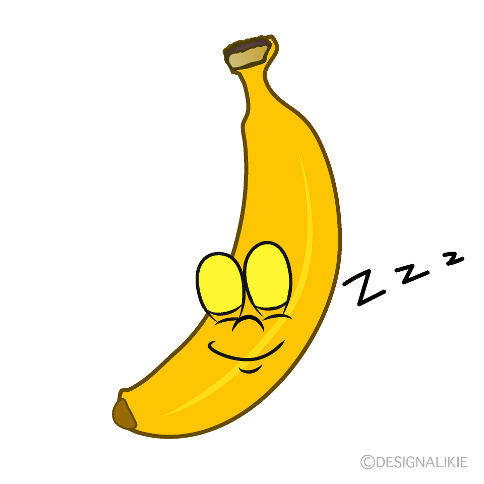 寝るバナナキャラ
