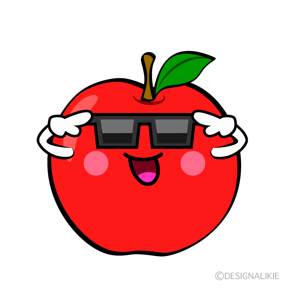 サングラスのりんごキャラ