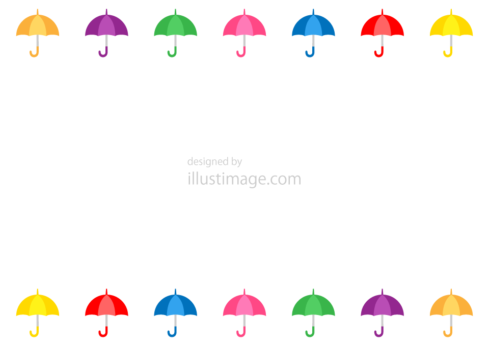 カラフルな傘フレーム
