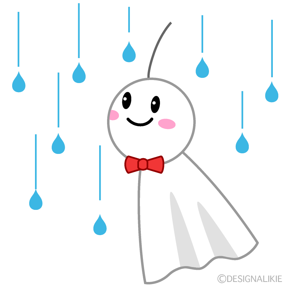 雨の日のてるてる坊主
