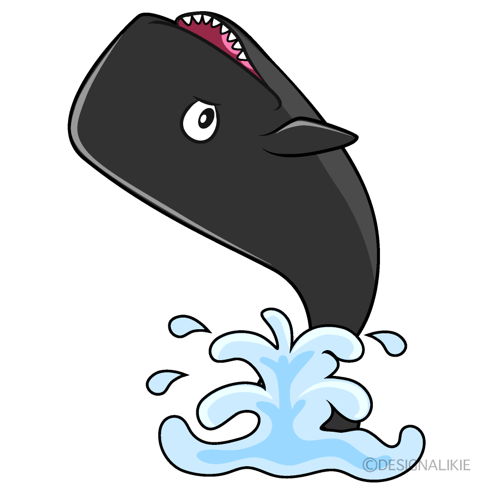 ジャンプする黒クジラ