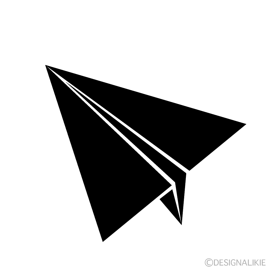 紙飛行機シルエット