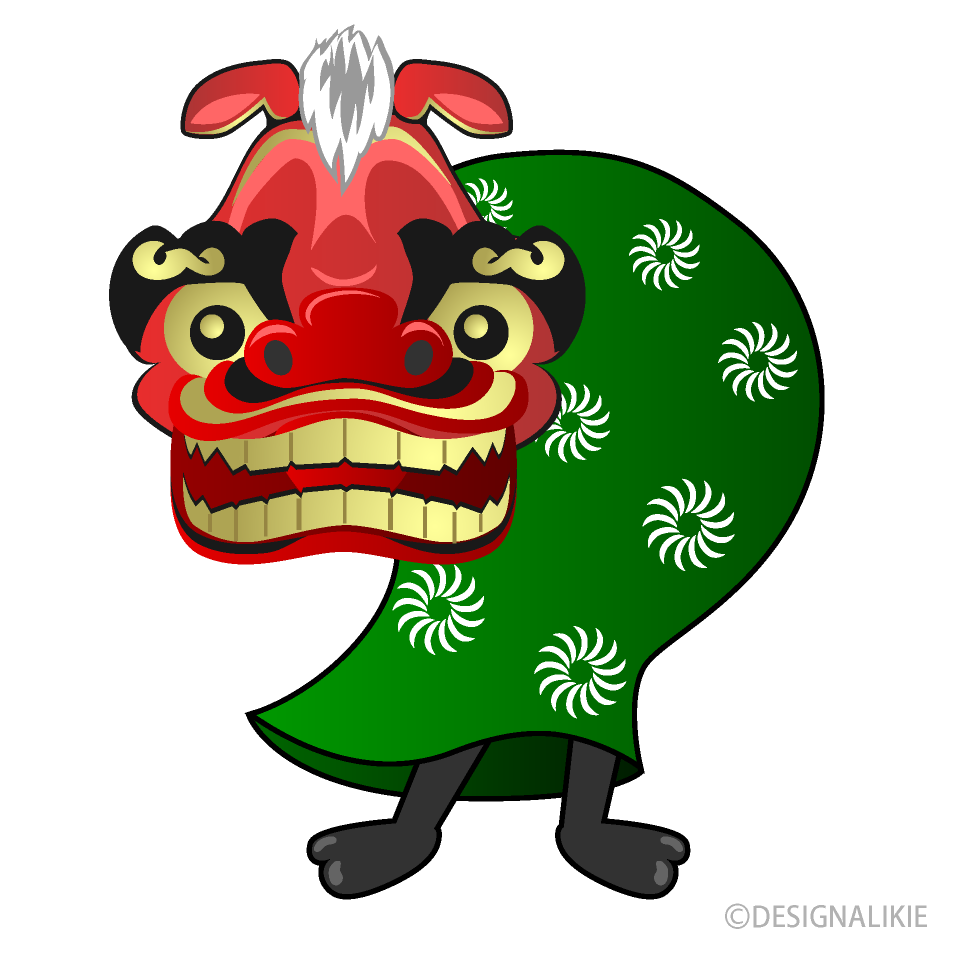 舞う獅子舞