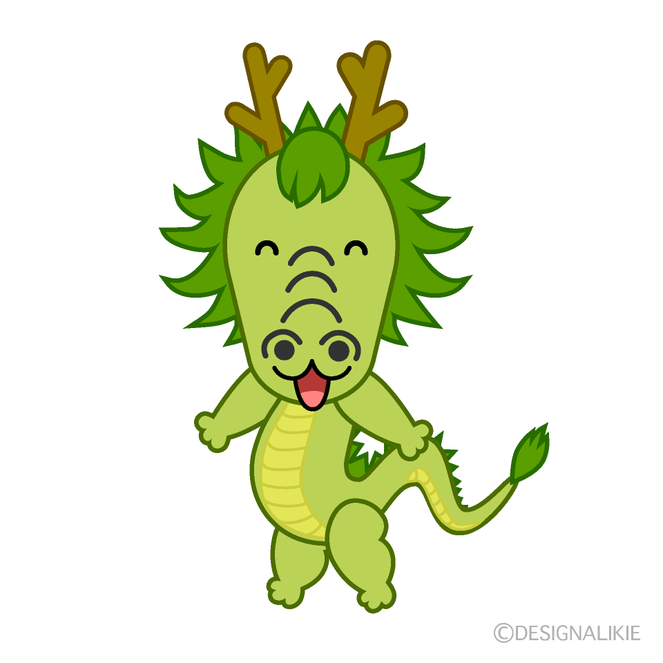 笑顔の龍キャラ