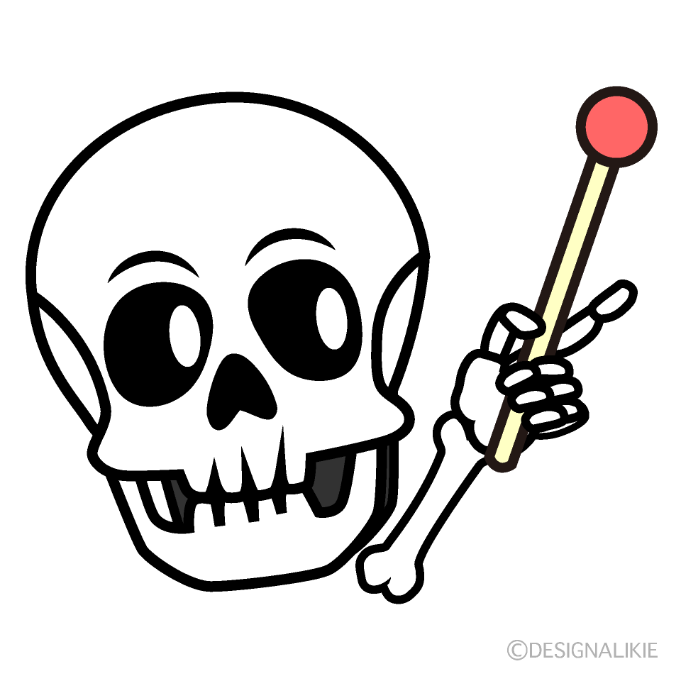 説明するドクロキャラ
