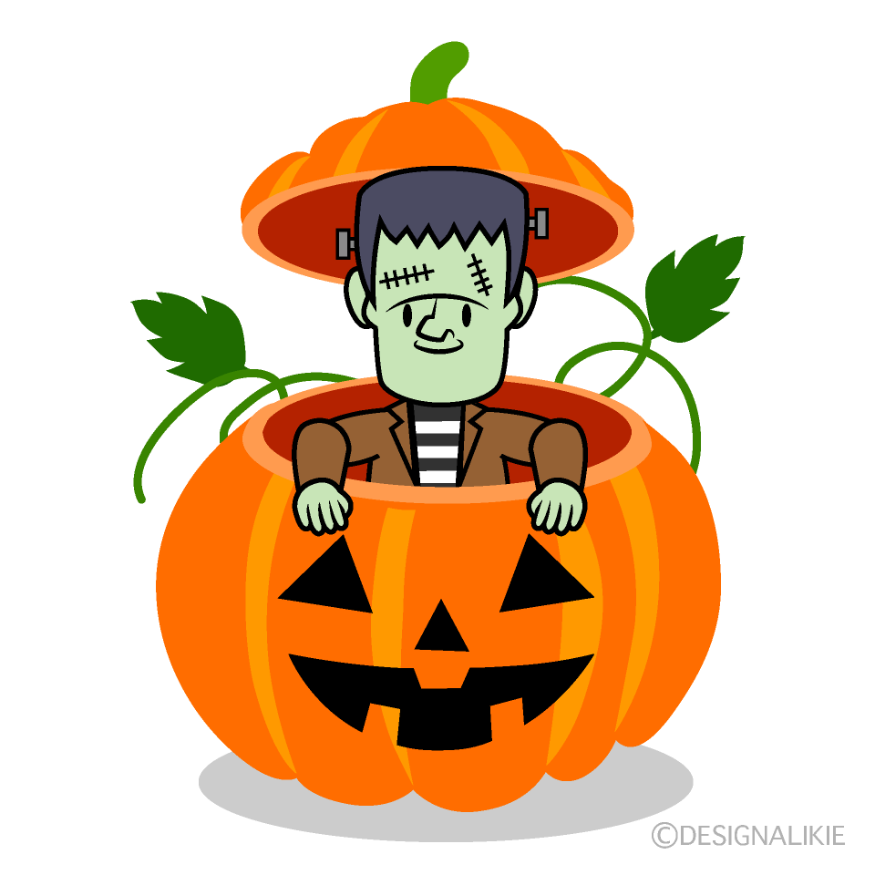 フランケンシュタインのハロウィンかぼちゃ