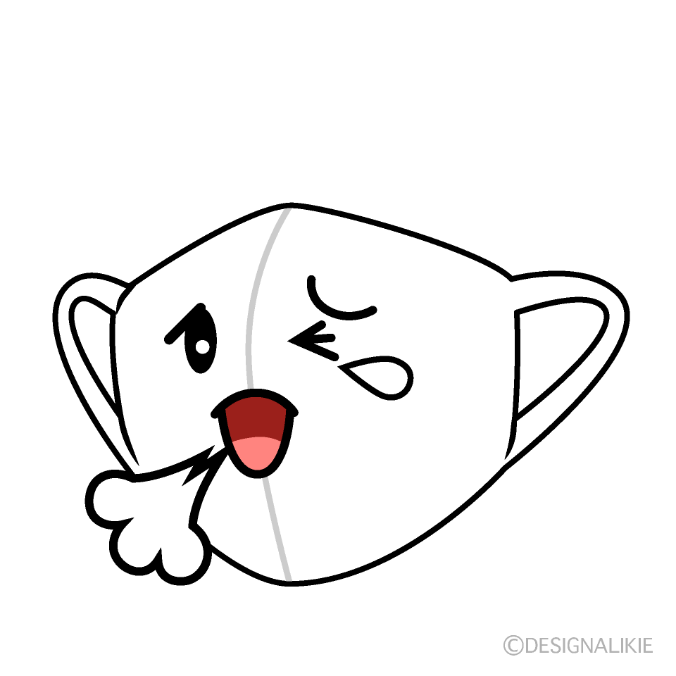 咳き込むマスク