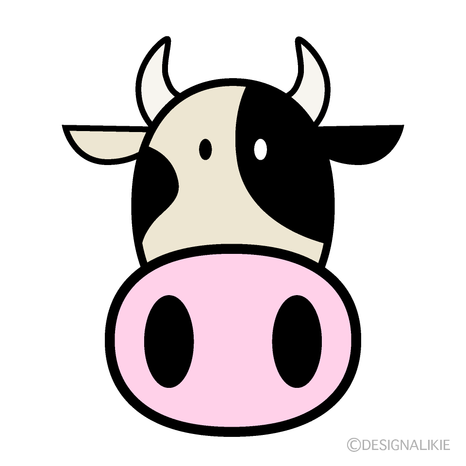 ポップな乳牛の顔